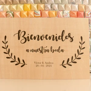 Cartel Bienvenidos a nuestra Boda