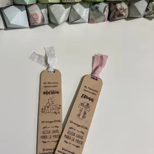 Marcapáginas de Madera Personalizado – Detalle Especial para Primera Comunión
