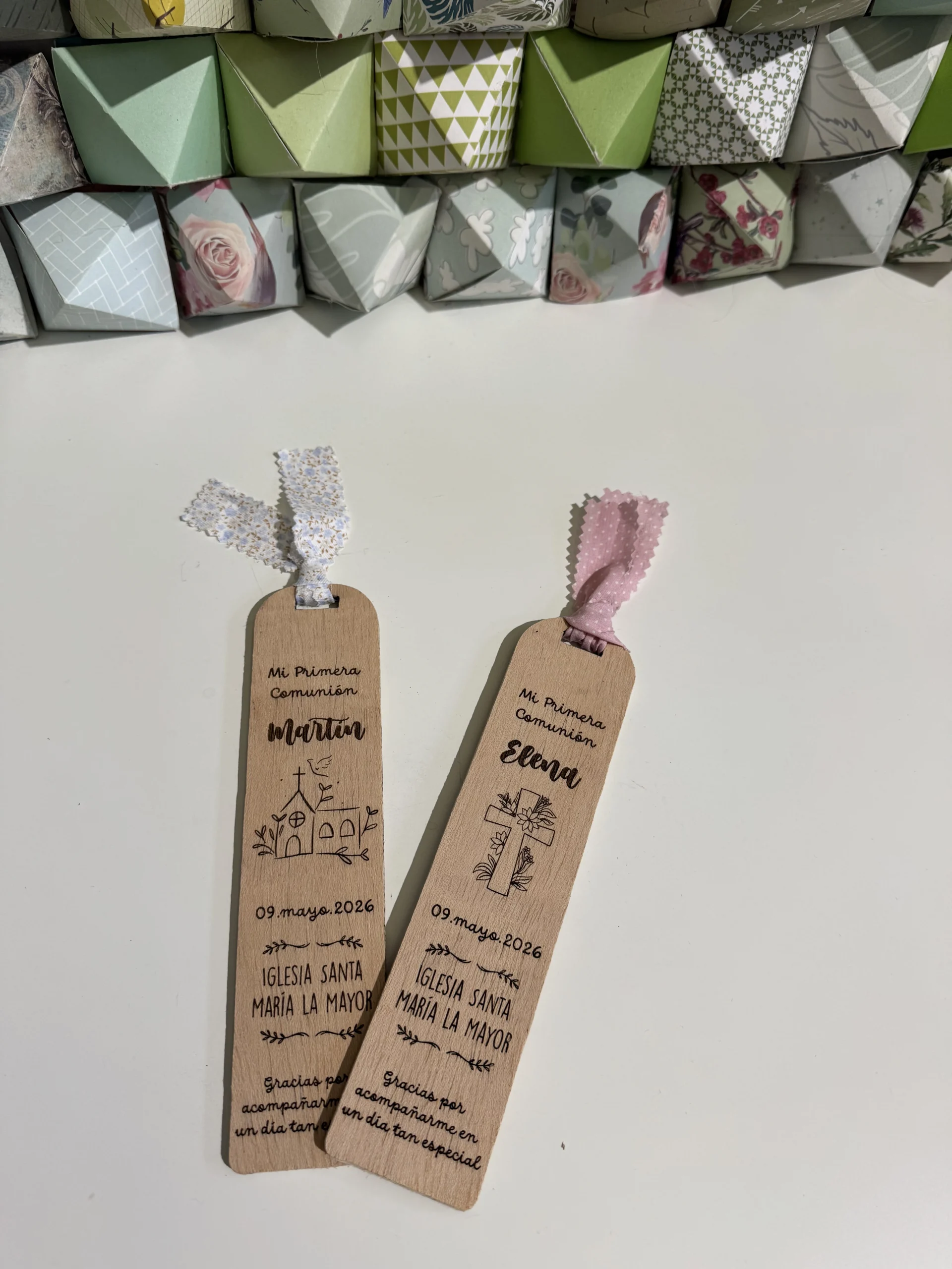 Marcapáginas de Madera Personalizado – Detalle Especial para Primera Comunión