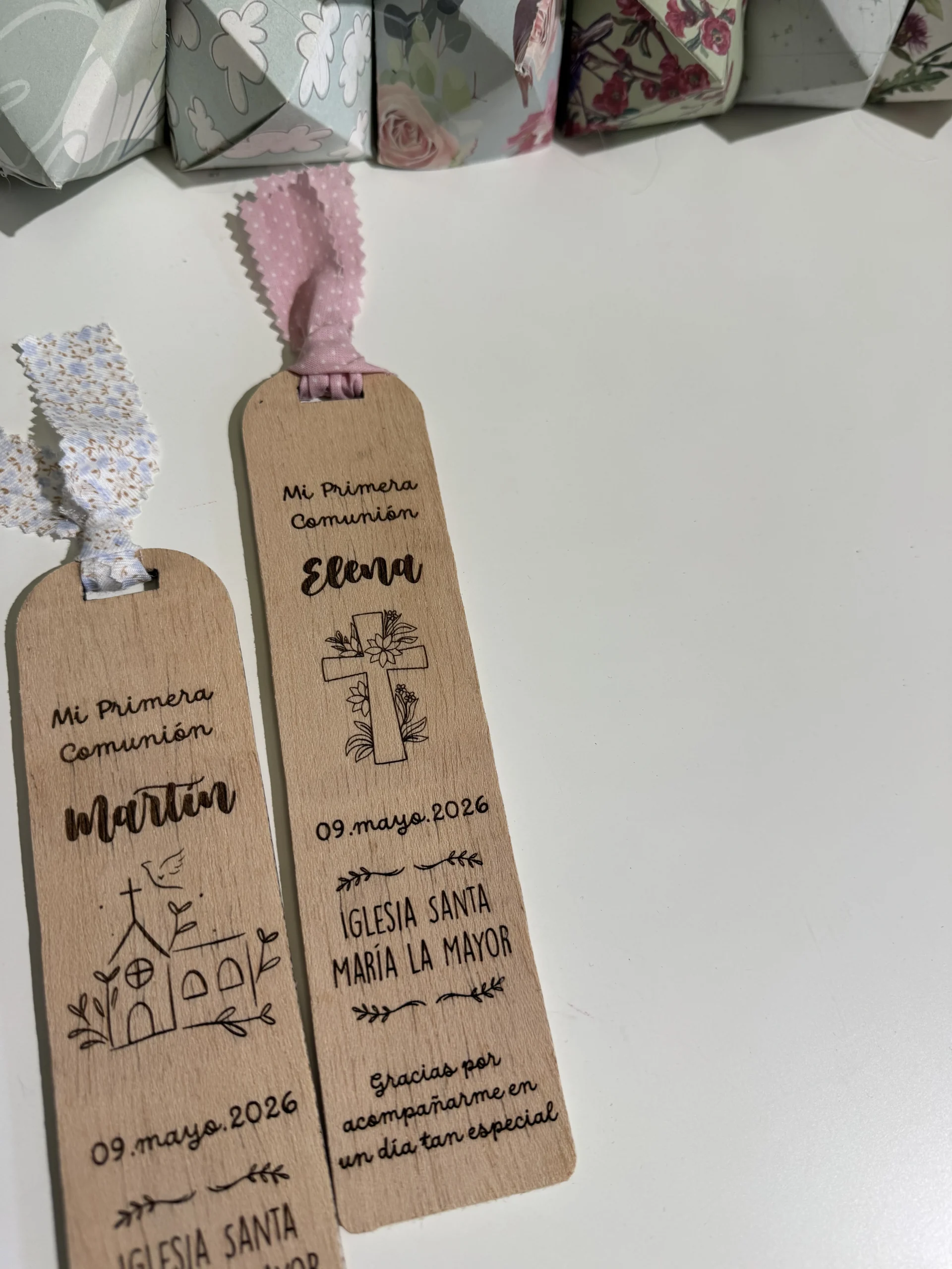 Marcapáginas de Madera Personalizado – Detalle Especial para Primera Comunión - Imagen 3