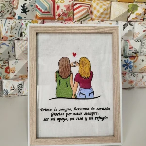 CUADRO BORDADO AMIGAS